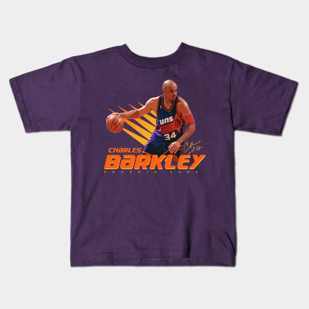 Charles Barkley Kids T-Shirt by Juantamad